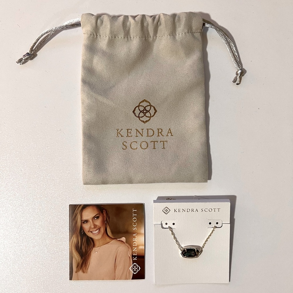 KENDRA SCOTT Elisa Silver Necklace in Abalone Shell
